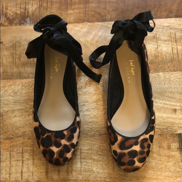 Lord & Taylor 424 Fifth Leopard Calf Hair Flats - Picture 7 of 7